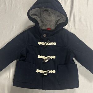 ⭐️ GAP Navy Wool/Rayon blend Kids Pea Coat with Toggle Details